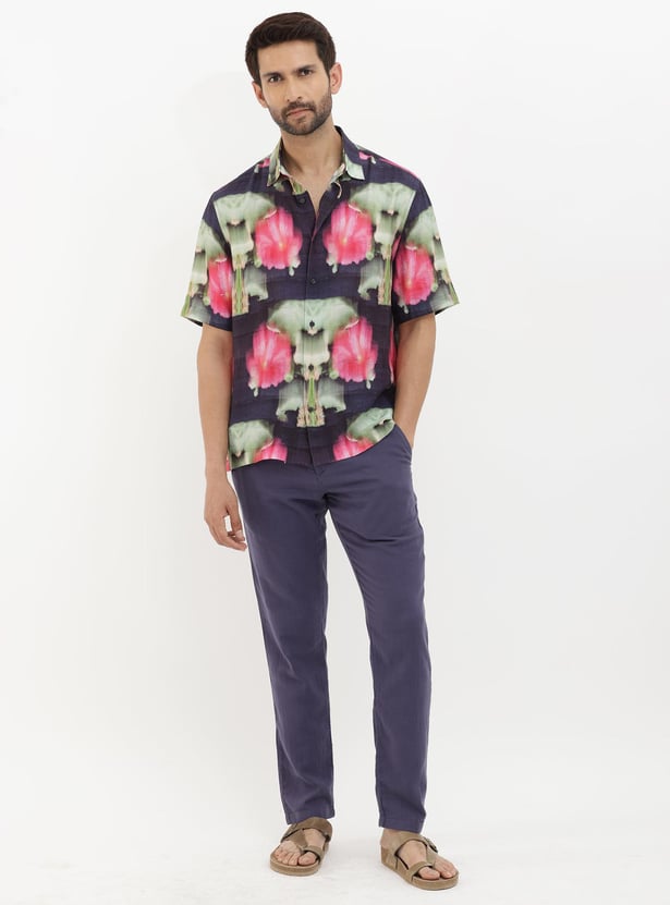 RARE RABBIT Men Printed Regular Fit Casual Shirt