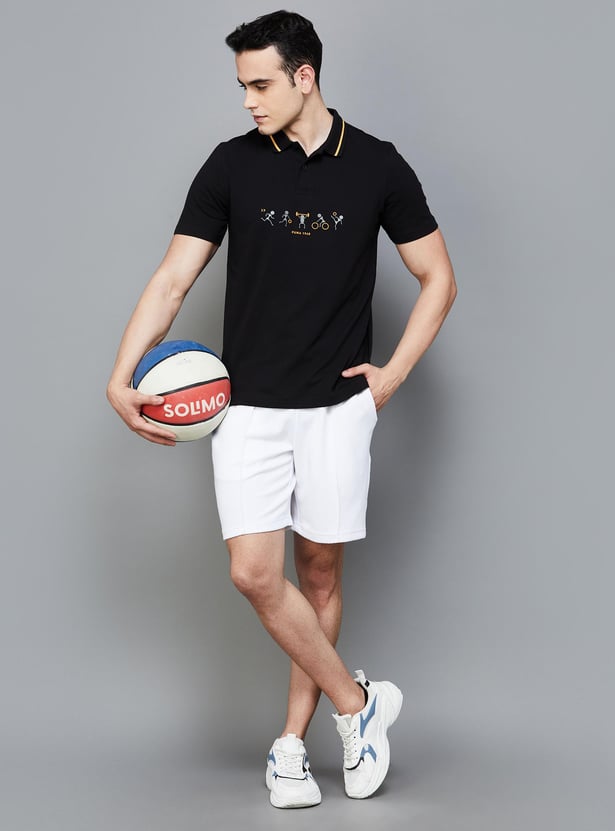 PUMA Men Printed Active Polo T-shirt