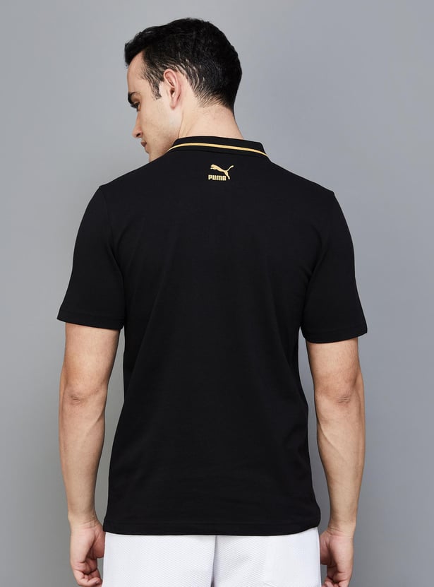PUMA Men Printed Active Polo T-shirt
