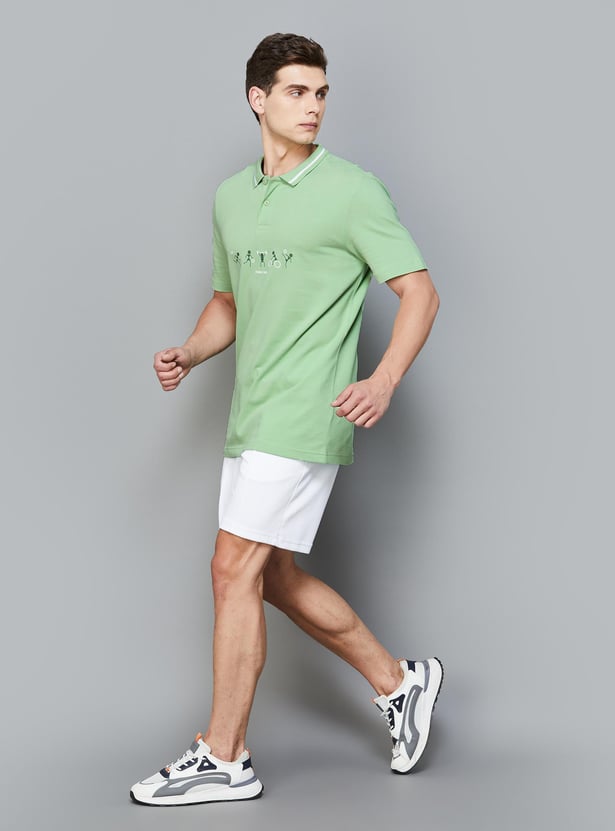 PUMA Men Graphic Printed Regular Fit Polo T-shirt