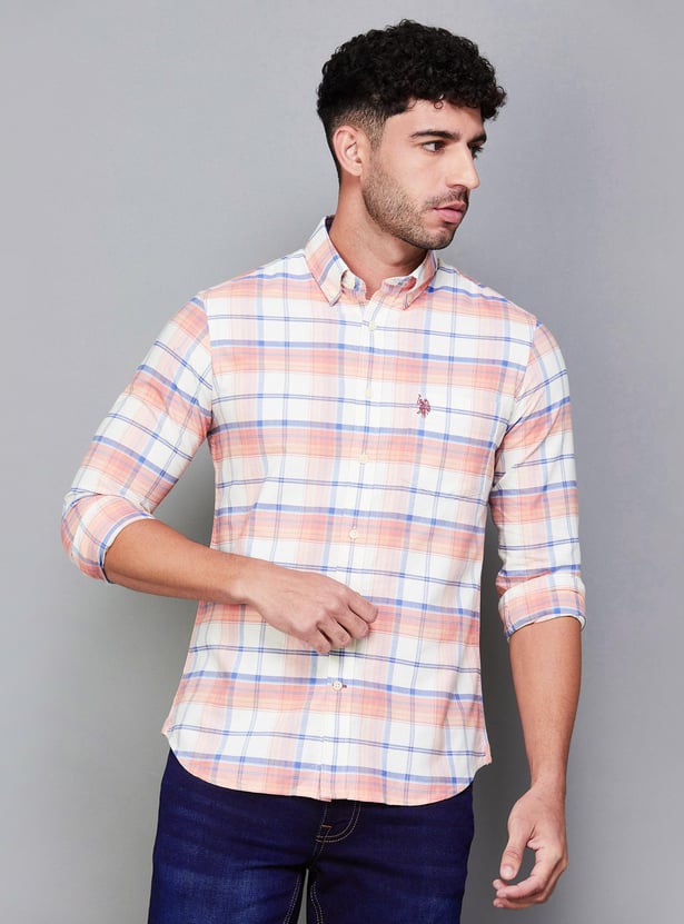 Buy U.S. POLO ASSN. Men Checked Regular Fit Casual Shirt from U.S. POLO ...