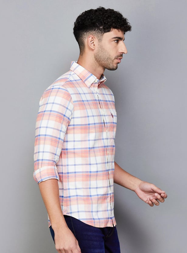 POLO Men Checked Regular Fit Casual Shirt