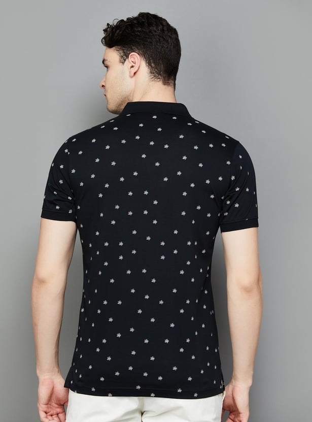 COLORPLUS Men Printed Polo T-shirt