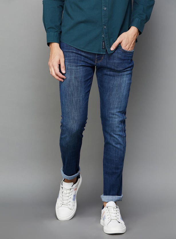 WRANGLER Men Washed Skinny Fit Jeans