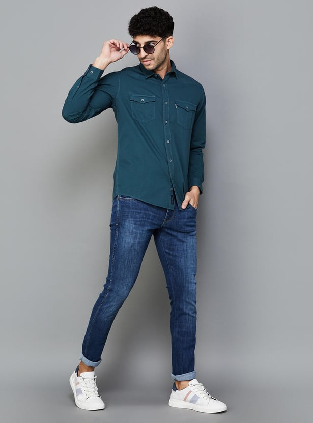 WRANGLER Men Washed Skinny Fit Jeans