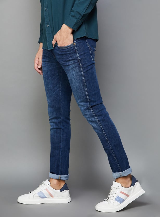 WRANGLER Men Washed Skinny Fit Jeans