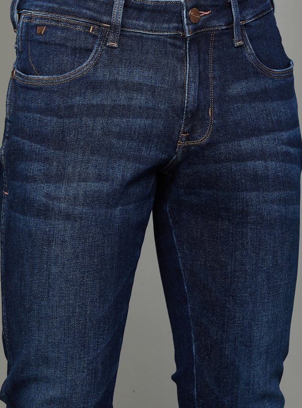 WRANGLER Men Slim Tapered Dark Wash Jeans