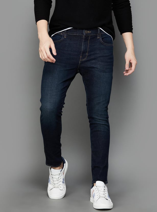 WRANGLER Men Stonewashed Slim Tapered Jeans