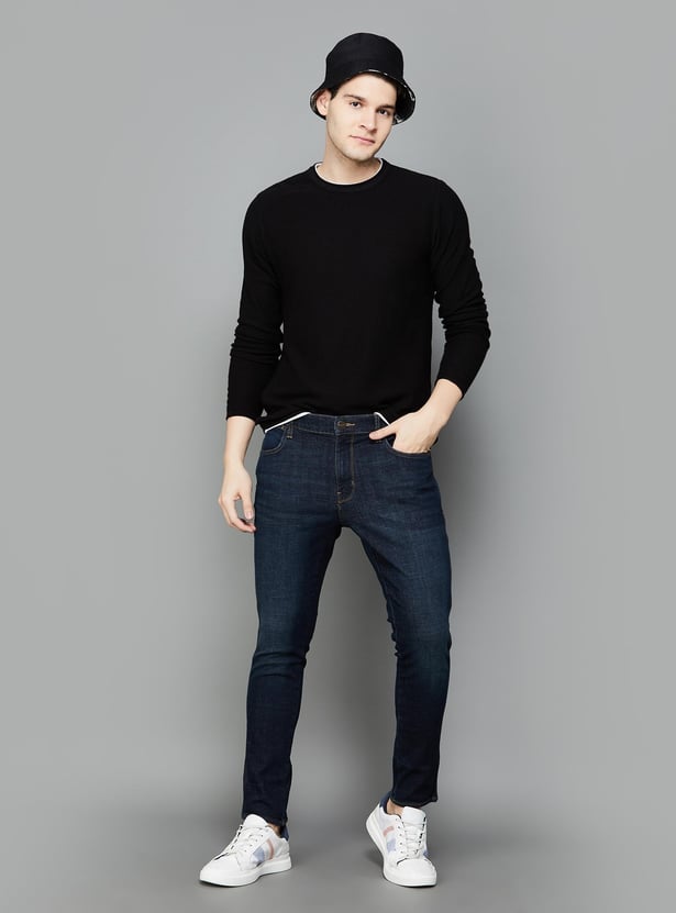 WRANGLER Men Stonewashed Slim Tapered Jeans
