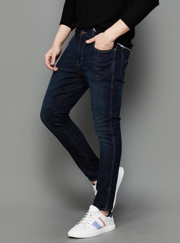 WRANGLER Men Stonewashed Slim Tapered Jeans
