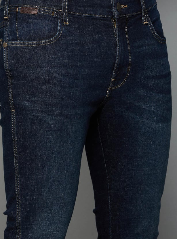 WRANGLER Men Stonewashed Slim Tapered Jeans
