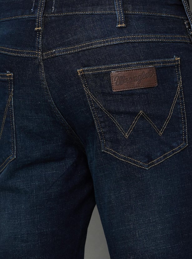 WRANGLER Men Stonewashed Slim Tapered Jeans