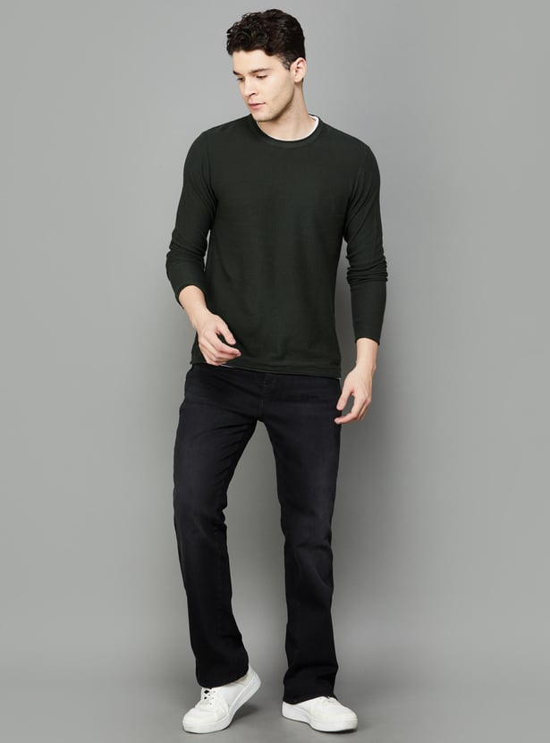 WRANGLER Men Washed Bootcut Jeans