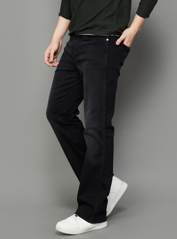 WRANGLER Men Washed Bootcut Jeans