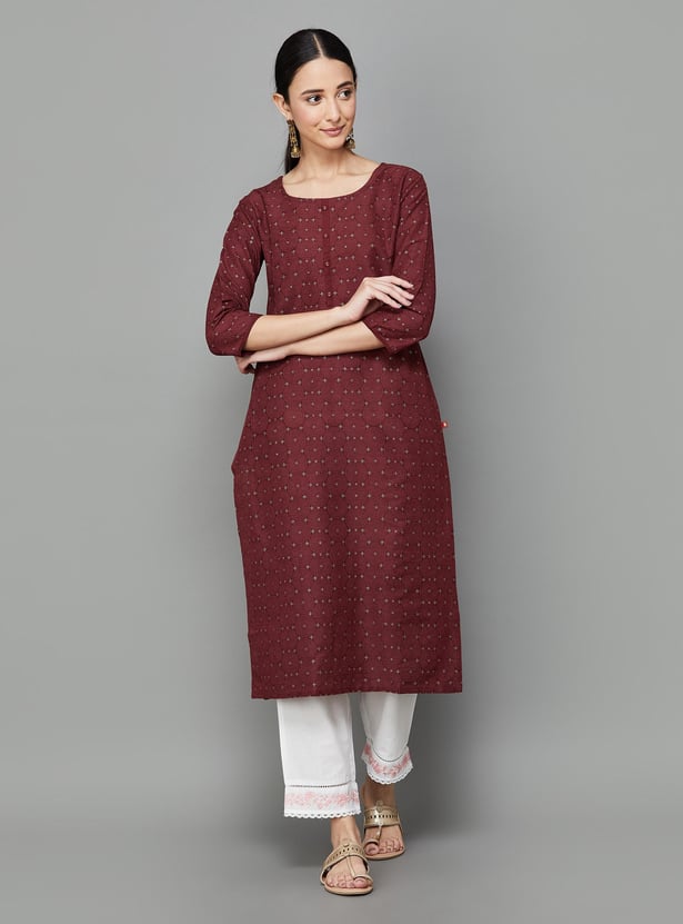 SPAN Women Printed Straight Kurta