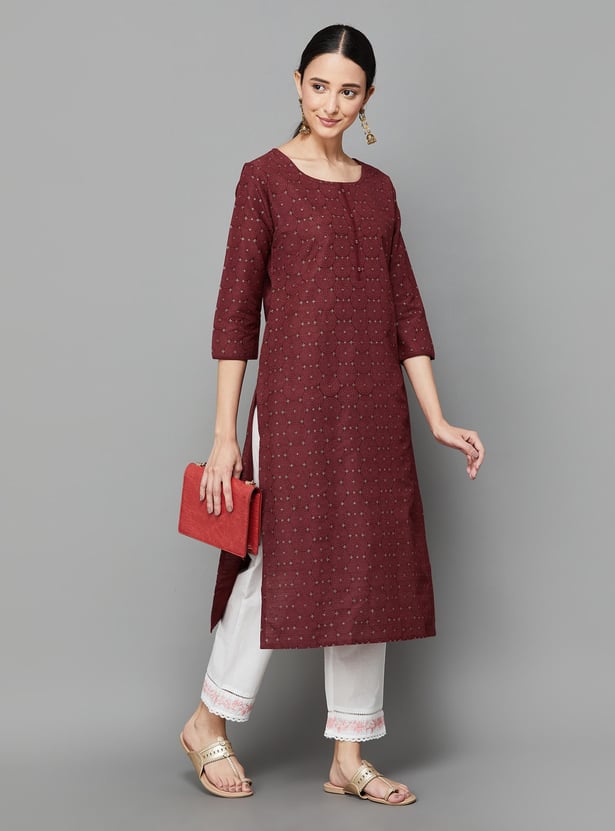 SPAN Women Printed Straight Kurta