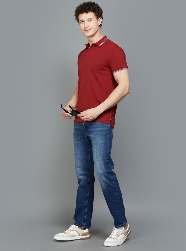 AMERICAN EAGLE Men Medium Wash Slim Straight Jeans