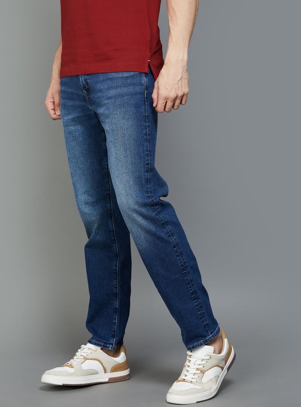AMERICAN EAGLE Men Medium Wash Slim Straight Jeans