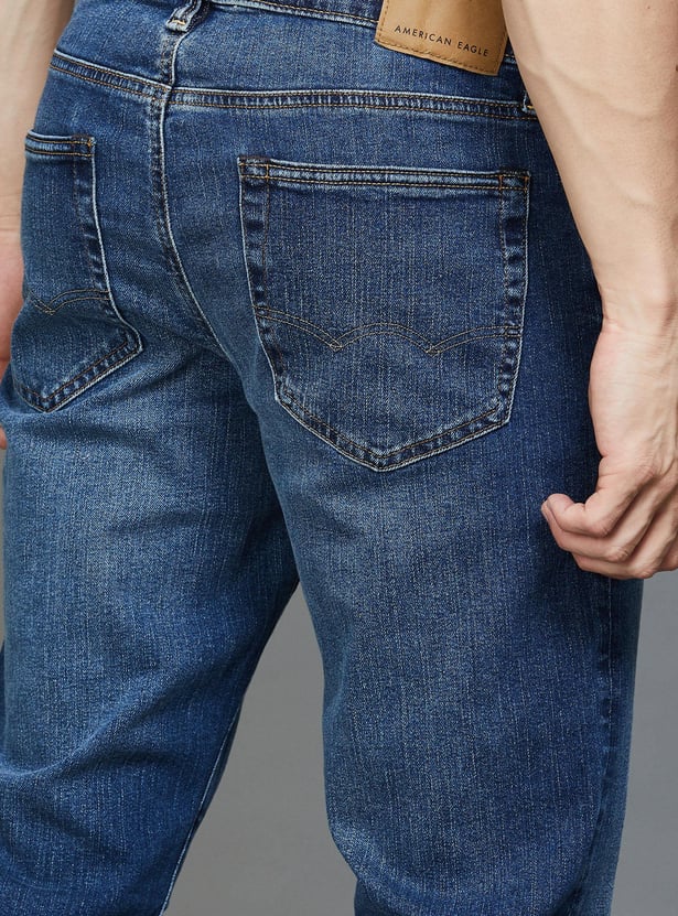 AMERICAN EAGLE Men Medium Wash Slim Straight Jeans