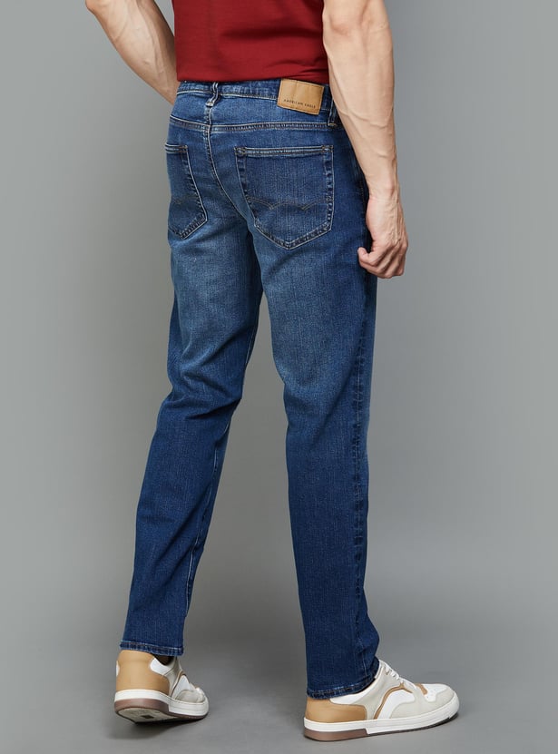 AMERICAN EAGLE Men Medium Wash Slim Straight Jeans