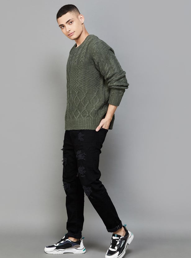 AMERICAN EAGLE Men Distressed Slim Tapered Jeans
