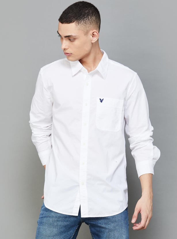 AMERICAN EAGLE Men Solid Regular Fit Shirt