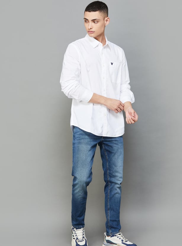 AMERICAN EAGLE Men Solid Regular Fit Shirt