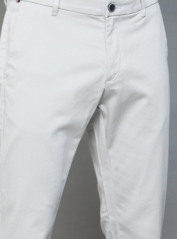 U.S. POLO ASSN. Men Solid Regular-Fit Casual Trousers