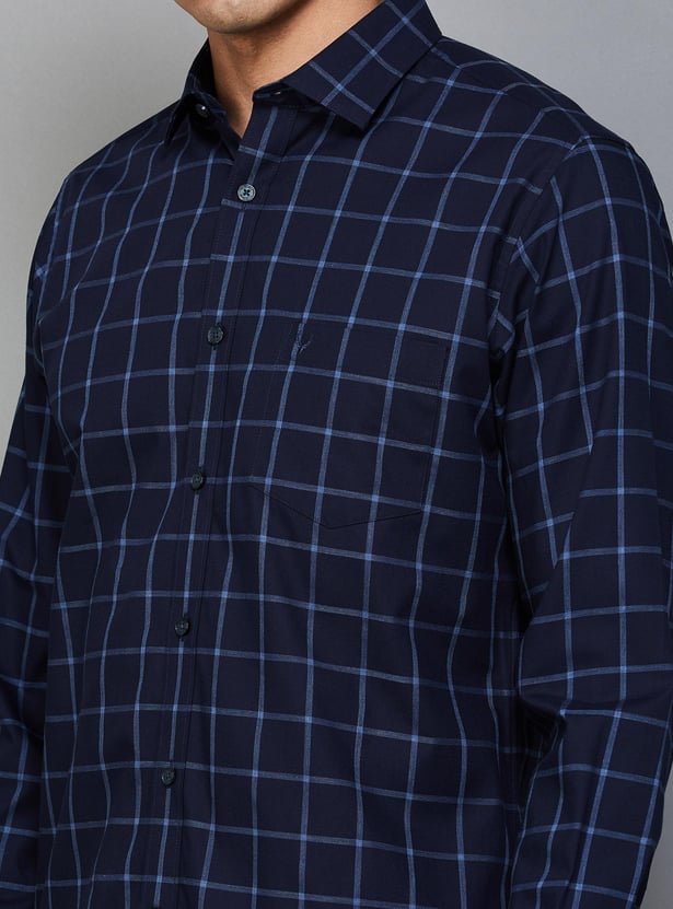 ALLEN SOLLY Men Checked Regular Fit Casual Shirt