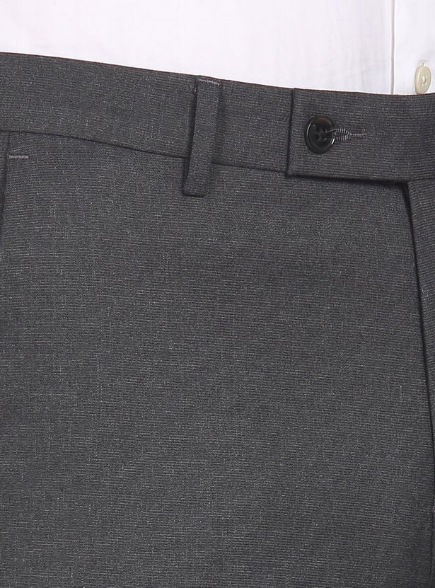 ARROW Men Solid Hudson Formal Trousers (Regular Fit)