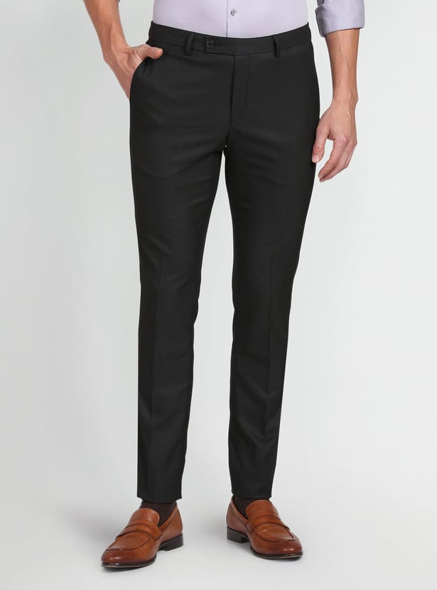 ARROW Men Textured Hudson Formal Trousers (Tailored)