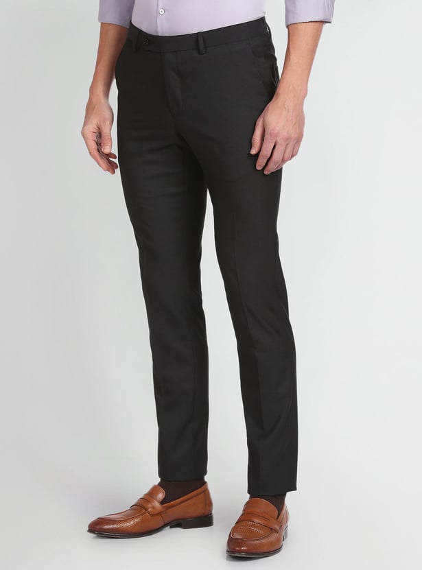 ARROW Men Textured Hudson Formal Trousers (Tailored)