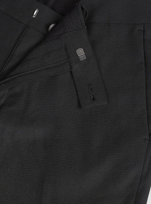 ARROW Men Textured Hudson Formal Trousers (Tailored)