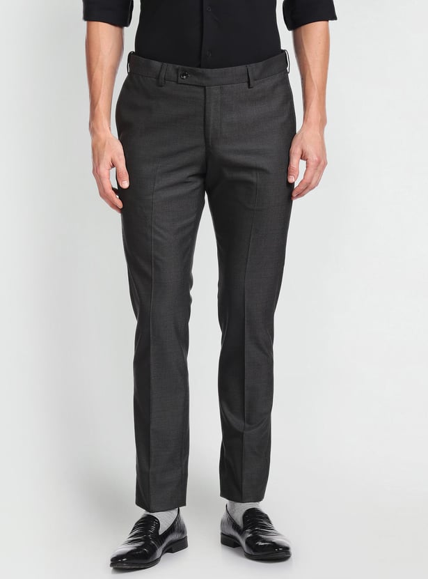 ARROW Men Solid Regular Fit Formal Trousers