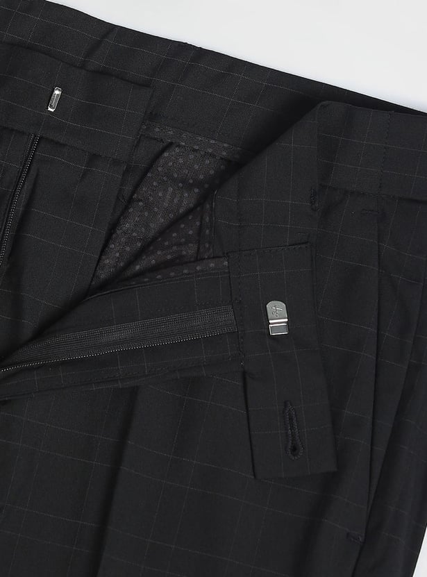ARROW NEW YORK Men Jackson Outline Check Formal Trousers (Super Slim)