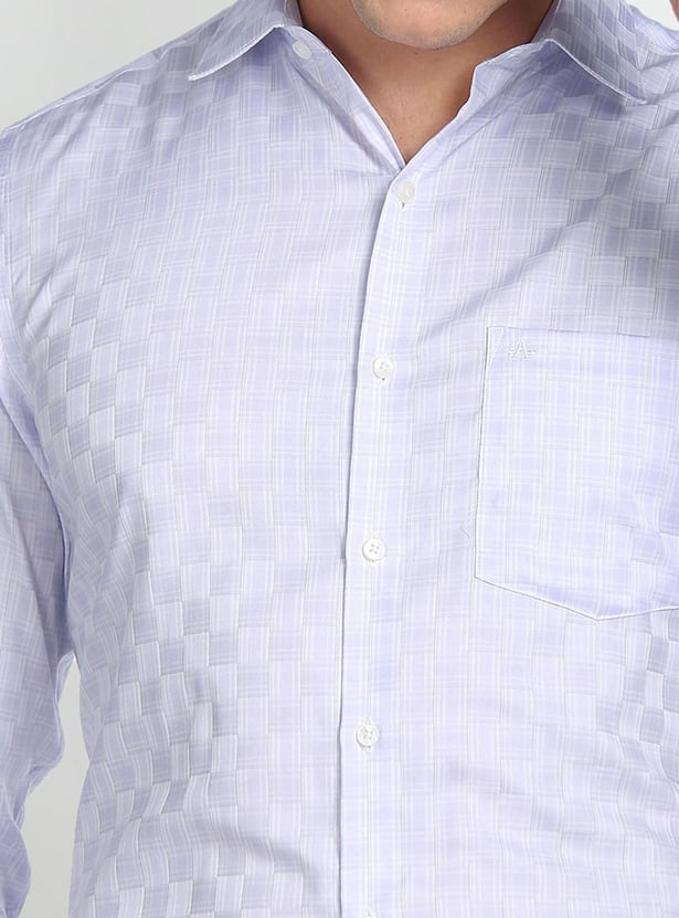 ARROW Men Tartan Checked Auto Press Formal Shirt (Regular Fit)
