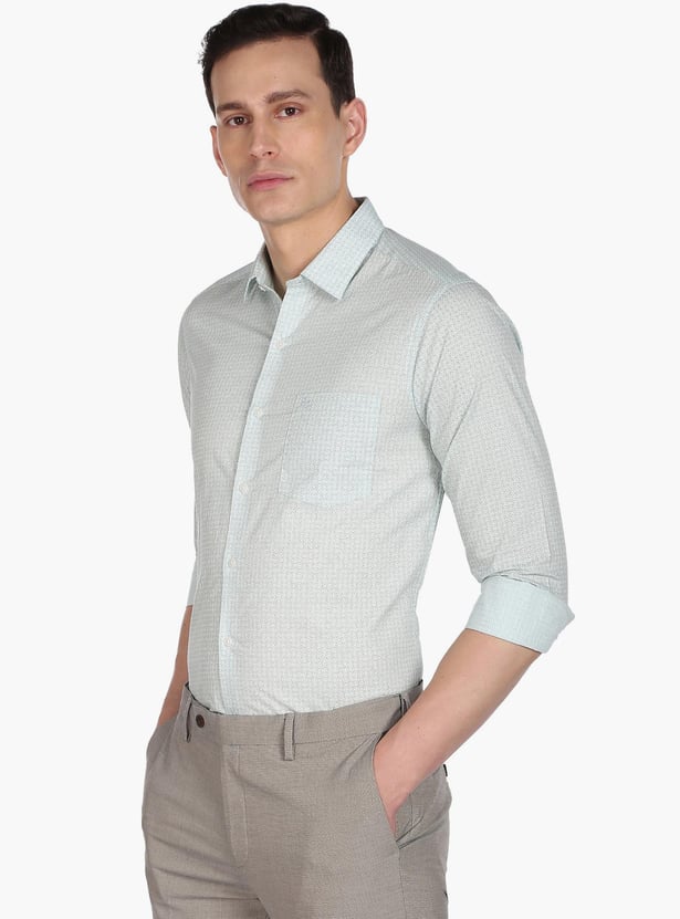 ARROW Men Printed Manhattan Slim Fit Formal Shirt