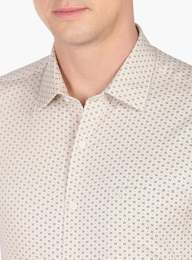 ARROW Men Geometric Printed Manhattan Formal Shirt (Slim)