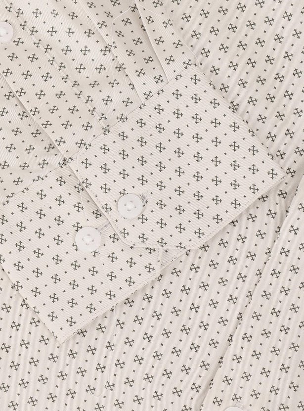 ARROW Men Geometric Printed Manhattan Formal Shirt (Slim)