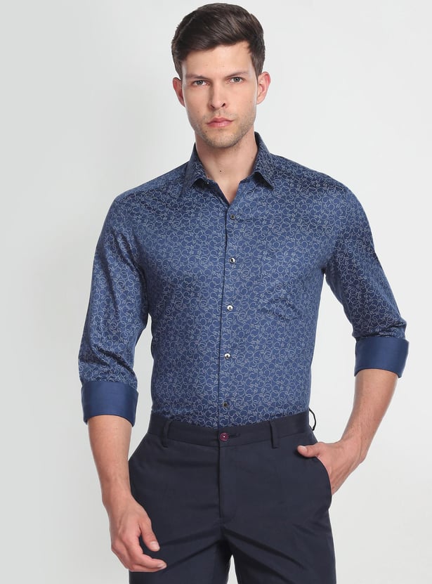 ARROW Men Printed Twill Slim Fit Formal Shirt