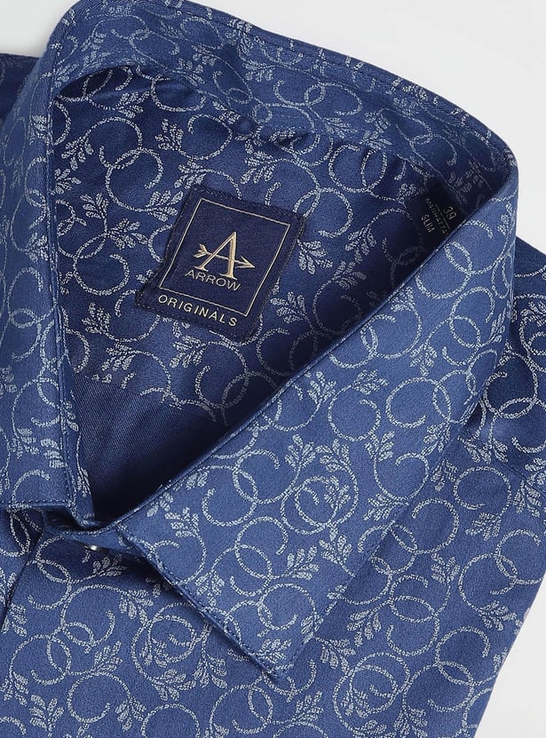 ARROW Men Printed Twill Slim Fit Formal Shirt