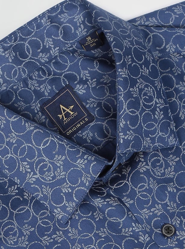 ARROW Men Printed Twill Slim Fit Formal Shirt