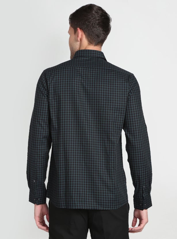 ARROW Men Checked Manhattan Formal Shirt (Slim)