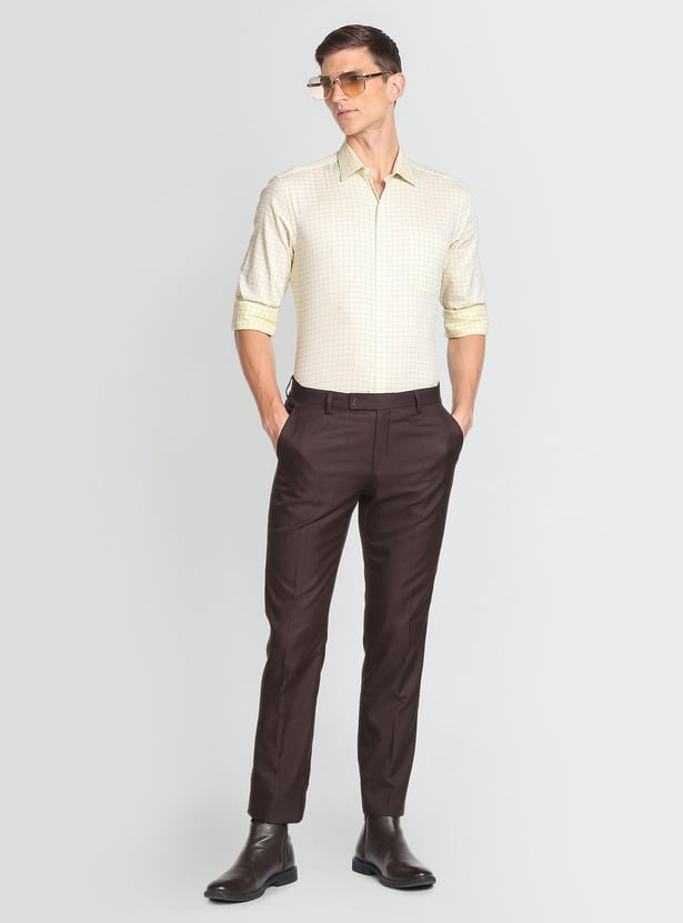 ARROW Men Checked Cotton Manhattan Formal Shirt (Slim)