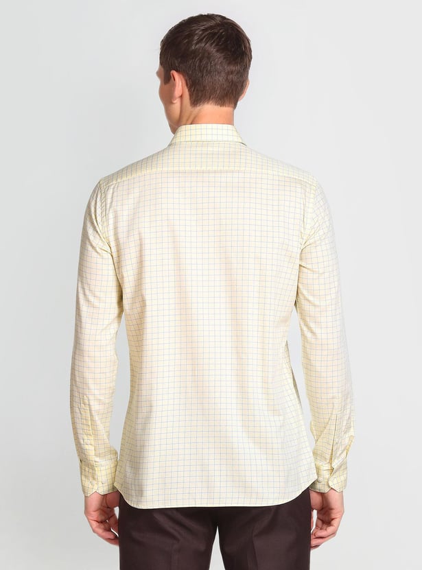 ARROW Men Checked Cotton Manhattan Formal Shirt (Slim)