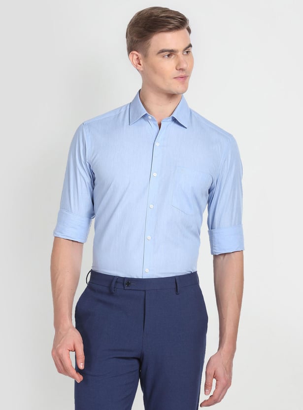 ARROW Men Solid Manhattan Slim Fit Formal Shirt