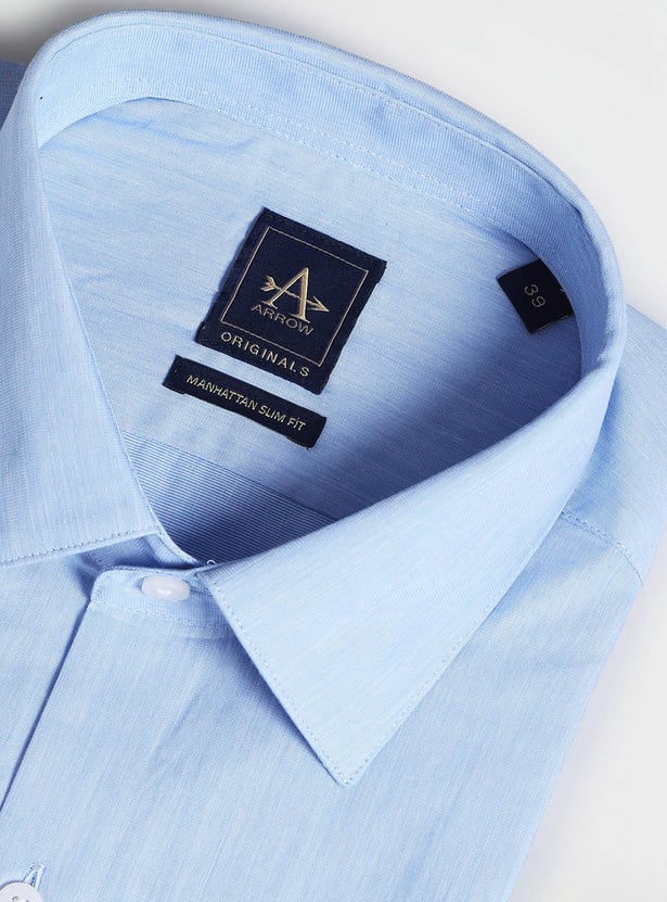 ARROW Men Solid Manhattan Slim Fit Formal Shirt