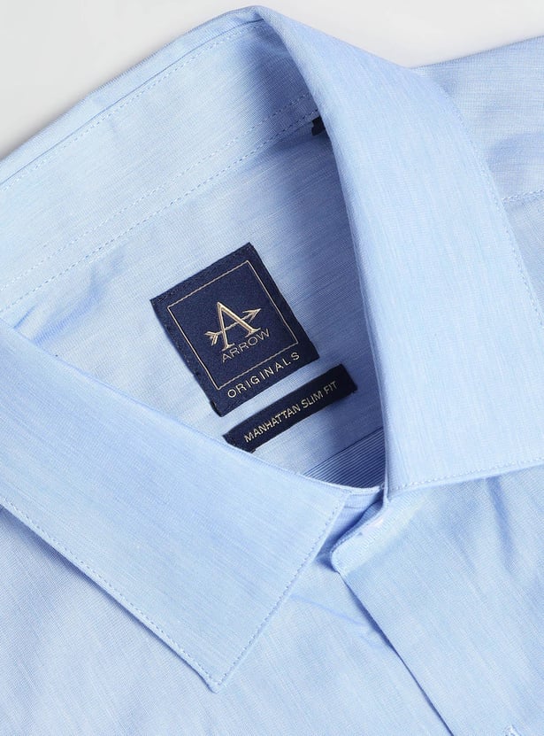 ARROW Men Solid Manhattan Slim Fit Formal Shirt