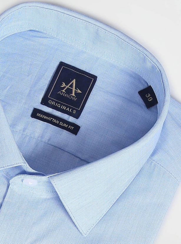 ARROW Men Solid Manhattan Formal Shirt (Slim)