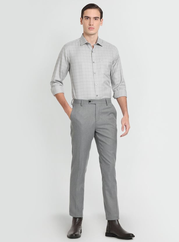 ARROW Men Checked Slim Fit Formal Shirt